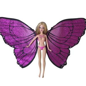 2008 Barbie Fairytopia Mariposa Magic Wings Butterfly Doll Nude